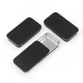 2025 New Products Empty 10g 15g 30g Small Black Sliding Solid Lip Balm Container Mint Metal Tin Cases with Custom Logo