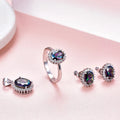 Elegant Design 925 Sterling Silver Jewelry Sets Rhodium Plated Simple Fashion Jewelry Set for Wedding