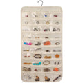 80 Pockets Jewelry Necklace Earring Bracelet Dual-Sided Hanging Organizer Earring Storage Box Organizer