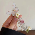Fashion Butterfly Flower Elastic Rubber Bands for Women Girl Telephone Wire Hair Ties Spiral Hair Rope Ponytail Hair Accessories