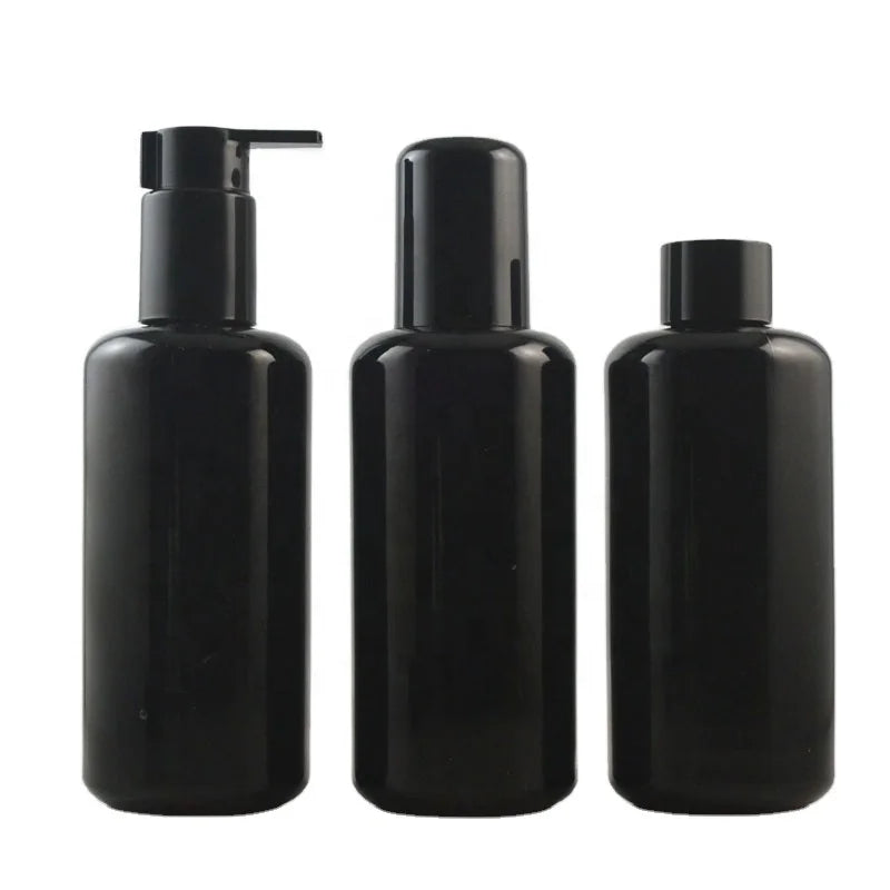 Luxury 120ml 200ml Lightproof UV Dark Violet Glass Cosmetic Oil Screw Cap Bottle Violet Glass Lotion Pump Spray Bottles