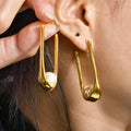 Zooying Stainless Steel Drop  Earrings Pendant 18k Gold Titanium Steel Stud Earrings