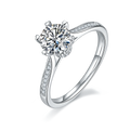 High-End Customized 925 Silver Engagement Rings for Women Brilliant Cut Moissanite Diamond VVS Excellent Quality Jewelry