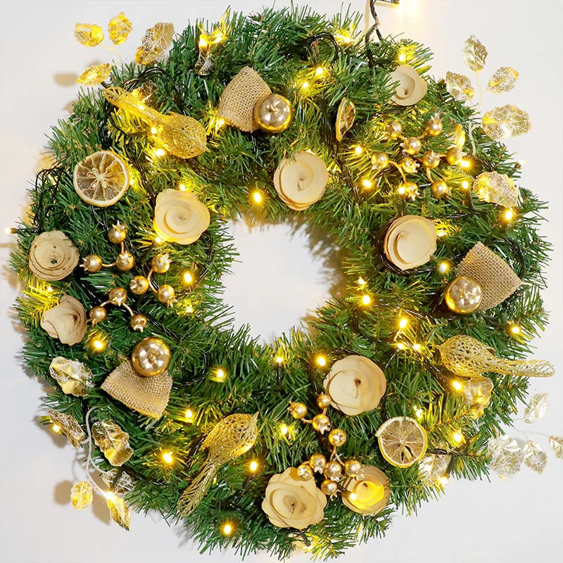 2024 Customized PVC Handmade Eco-Friendly Christmas Garland and Wreaths Decorative Wreaths & Swags (30-60cm)