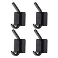 Professional Supplier Shower Self-Adhesive Self Wall Holder Matte Black Curtain Towel Hooks for Bathrooms Adhesive