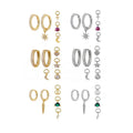 Gab New Dangle Zircon Ear Hoop Jewelry Set  Gold Earrings Hoop Cartilage Piercing Earrings Helix Wholesale Piercing Jewelry