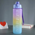 Eco Friendly Bpa Free 1000ml Large Capacity Sports Reusable Leakproof Plastic Bottle Motivational Cup With Time Marker