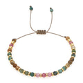Go2BoHo Semiprecious Stone Bracelet Fashion Jewelry Multicolor Cut Glass Crystal Beaded Bracelets for Women Adjustable Jewellery