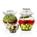 Transparent Eco-Friendly Glass Storage Jar with Sealed Cover for Kitchen Condiments Large Capacity Minimalist Design