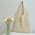 Factory Wholesale 2025 New Knit Woven Vintage Tote Bag Hollow Crochet Shoulder Bag Women's Wool Handbag Shopping Bags