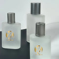 Custom Logo Glass Perfume Bottles 30ml 1oz 50ml 100ml Transparent Frosted Perfume Bottles With Aluminum Spray