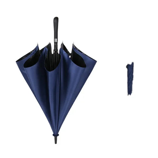 Factory Stock Custom Logo 8K Windproof Large Golf Umbrella for Sun and Rain Protection Business Gift Golf Umbrella