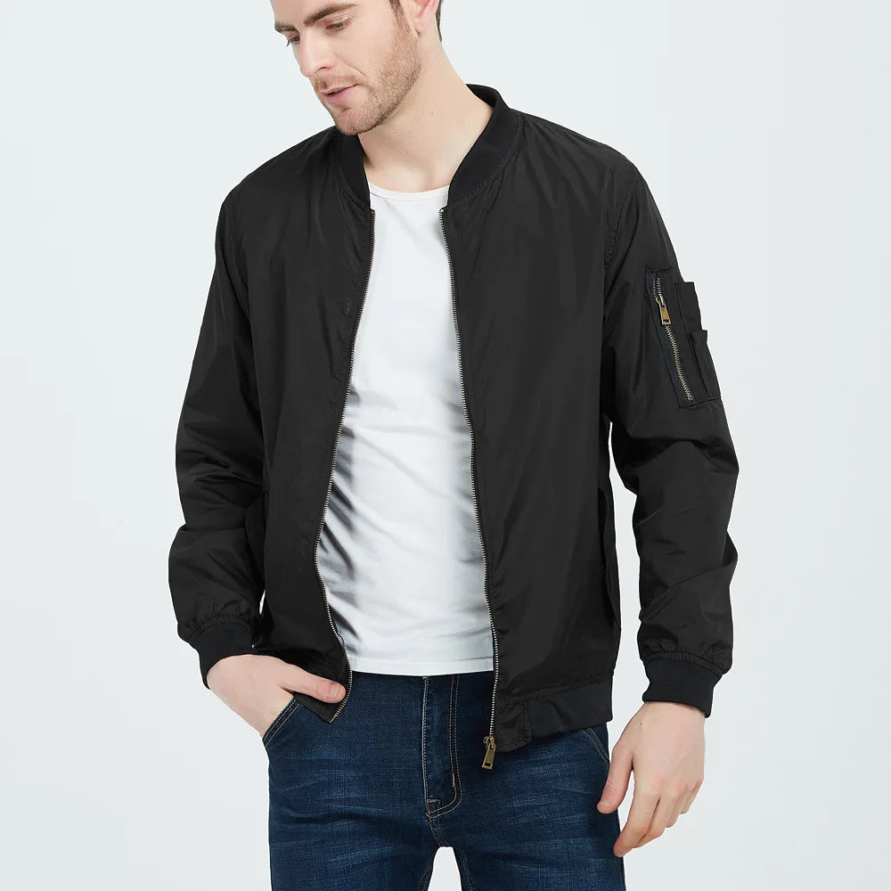 Custom logo Baseball Jacket Man Wholesale Blank Zipper Coat Windproof Waterproof Varsity Jacket