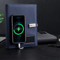 Smart Power Bank Notebook 8000Mah Wireless Charging Journal Usb Flash Drive Business Office Organizer Diary Meeting Note Travel