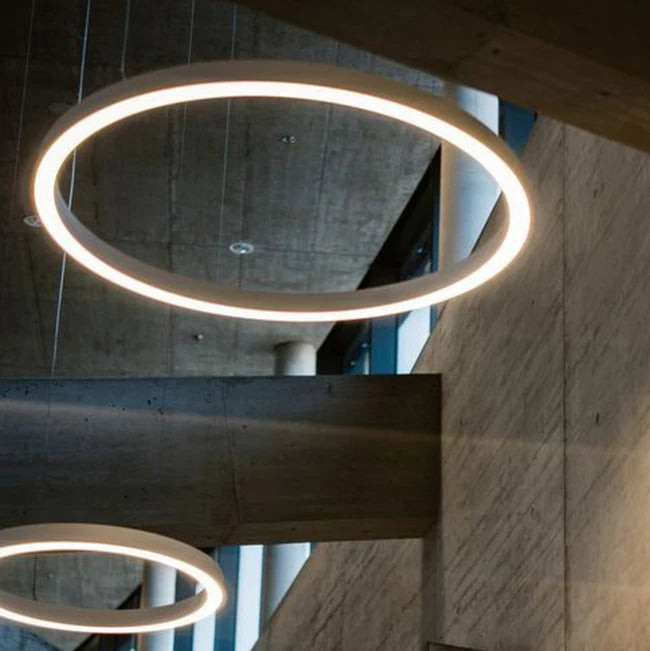 900mm Diameter Circle Aluminum Profile Led Ring Light Project Install Ceiling Light