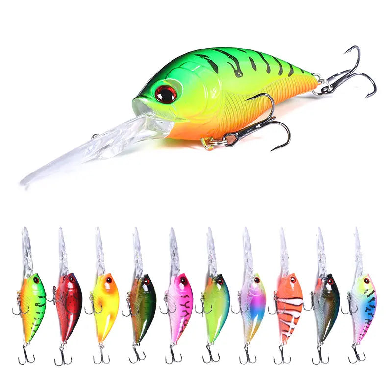Making Hard Plastic Fishing Tackle Lure Bait Hand Painted Deep Diving Crankbait River Fishing Lures Crankbaits MegaBDM