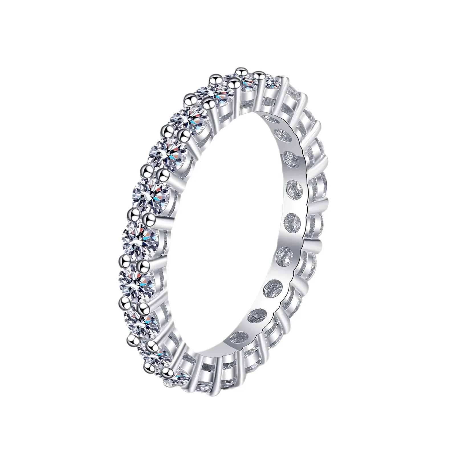 High-End S925 Sterling Silver Engagement Ring with Elegant Wedding Band Exquisite Moissanite Rings for Engagements