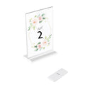New come Acrylic Sign Holder 4x6 Inch Vertical T Shape Display Stand Double Sided Desktop Clear Paper Holder Table Menu Holders