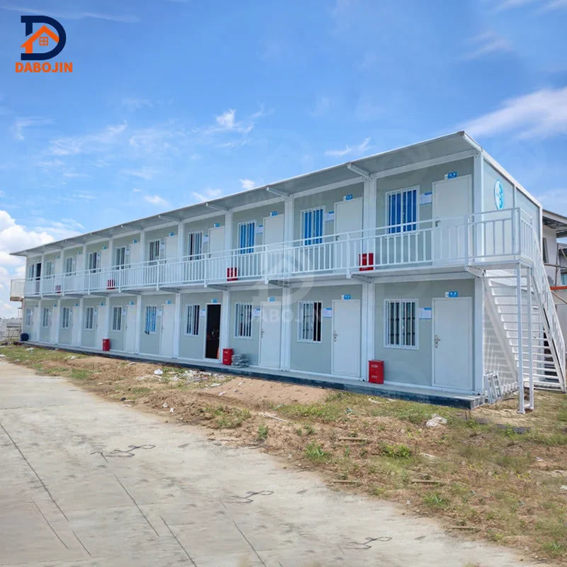 China Wholesale 20ft Office Container   Portable Prefab Cabin for Construction Site 2 Story Prefab Houses
