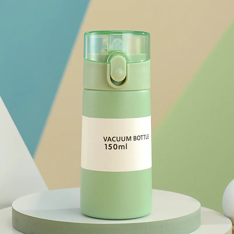 FX Factory 150ml Green Color Mini Tumblers Small Capacity Drinking Bottle With Straw Bounce Lids and Custom Logo Printing