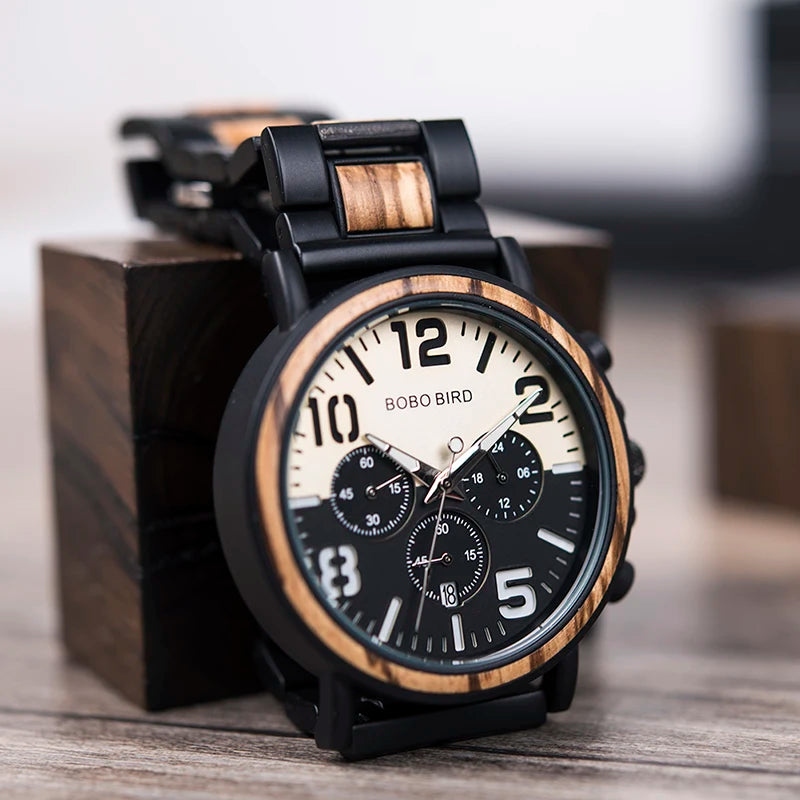 Wholesale 22mm 9mm Elegant Wooden Watch Kit Handmade Unique Item Luminous Quartz Movement Sport Charm 44mm 16mm New Fashion Item