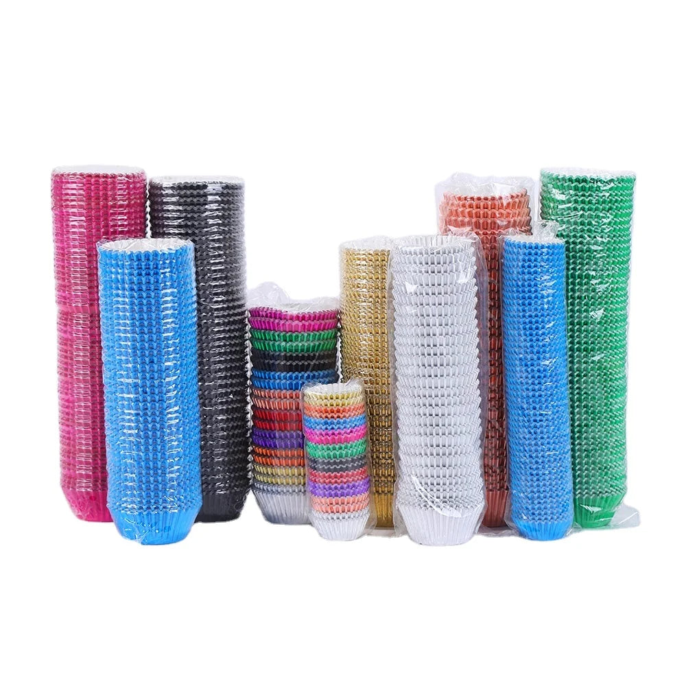 Wholesale Round Shaped  Paper Colorful Cupcake Cups 50*30mm  Cupcake Liners Paper Baking Cups