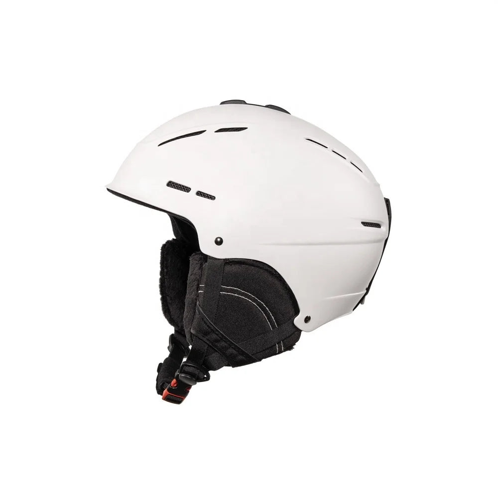 Wholesale Custom Men's Windproof Plastic Ski Helmet Nice Design Winter Safety Snowboarding Protective Unisex Adults Black/White