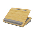 Adjustable Portable Bamboo Wood Lap Desk Tray Knee Laptop Table Stand Laptop Desk With Soft Pillow Cushion