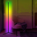 Modern Nordic Luxury Corner Metal Floor Lamp LED Light Source Remote Control White for Bedroom Living Room Hotel-Drop Shipping