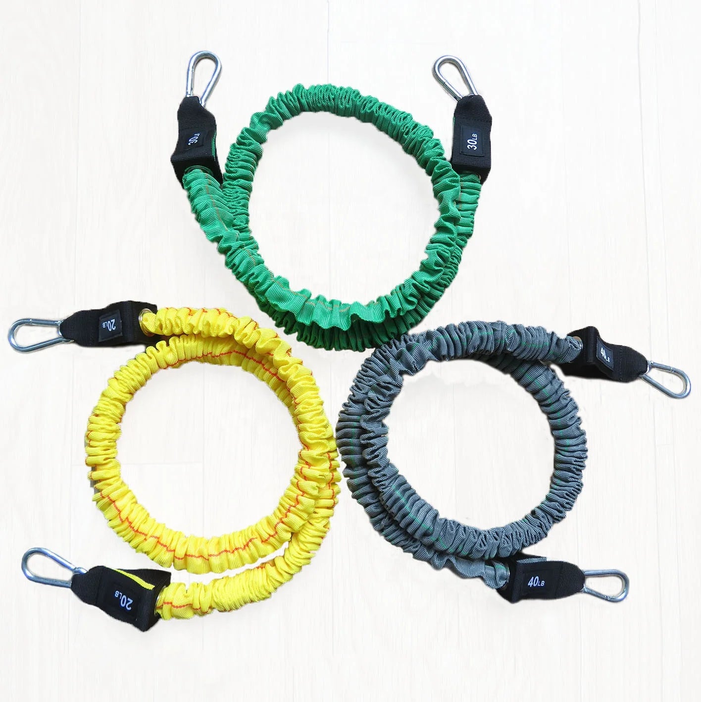 Gymarts Resistance Bands Wholesale  Elastic Tube Band with Fabric Cover Eyelet Carabiner for Workout