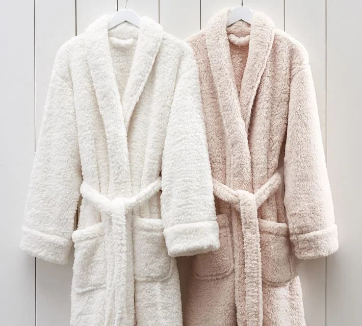 Factory Price Custom Logo Women's Fluffy Bathrobe Super Soft Fleece Plush Bathrobe for Hotel Spa