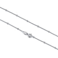 Wholesale Custom 925 Sterling Silver Water Proof Rhodium Plated Chain Roll Extension O Cross Fine Silver Jewelry Body Chain