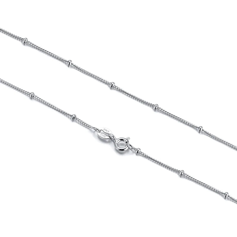 Wholesale Custom 925 Sterling Silver Water Proof Rhodium Plated Chain Roll Extension O Cross Fine Silver Jewelry Body Chain