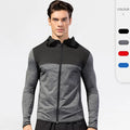 Casual Windproof Full Zip Hoodies Workout Breathable Sweatshirts Sports Gym Training Men's Hoodies