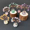 Mixed Healing Crystal Fortune Tree Small Size Amethyst Quartz Rose Crystal Tree for Decoration