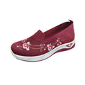 Cross-Border Women's Retro Ethnic Style Embroidered Flat Mom Shoes Spring Summer Old Beijing Cloth Shoes Walking Style