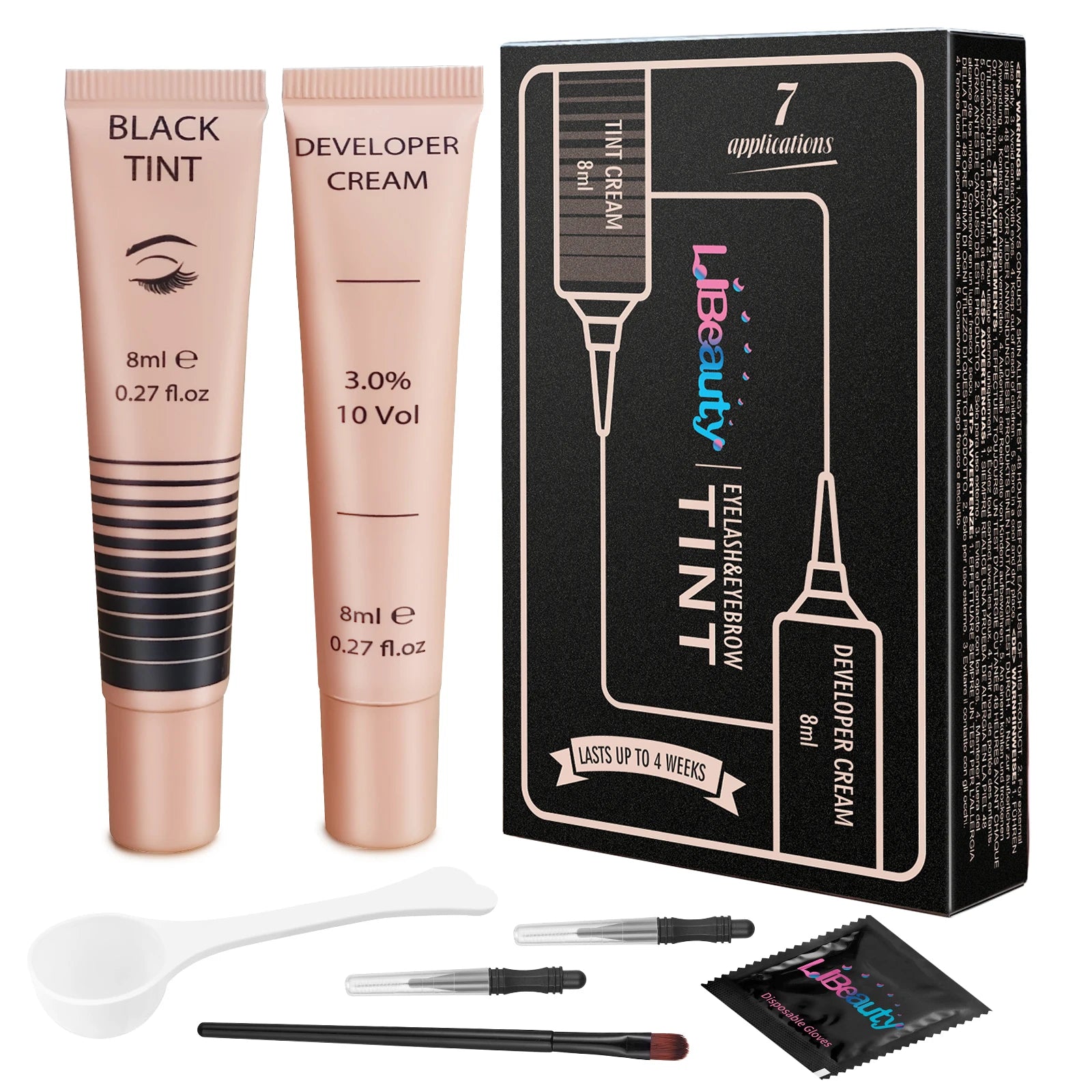 Hybrid Instant Eye Brow Tint Kit for Lash Tint Eyebrow Stain Dye Kit Long Lasting Henna Lash Tint Private Label