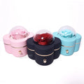 Zebo Custom Color Rose Flower Acrylic Jewelry Box Romantic Drawer Style Packaging for Necklaces for Romantic Gifts