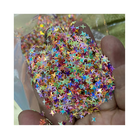 Small Star Glitter Nail Art Shiny Four-pointed Star Glitter for Epoxy Resin Filling UV Silicone Mold Filler DIY Crystal Crafts H