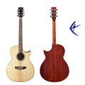 Aiersi Brand OEM Custom Cutaway Shape 40 Inch Solid Top Folk Guitar