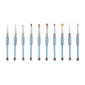 Tamax NAB029 10pcs Acrylic Brushes with Plastic Handle for Nail Kits Nail Polish PEN Gel Painting Drawing (Commercial Home Use)