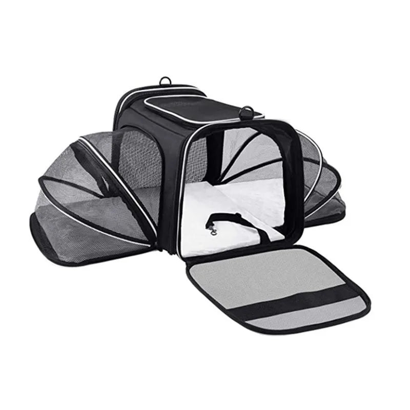 Custom Color Logo Foldable Portable Soft Pet Carrier Dog Cat Travel Bag
