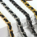 Deepeel L1-93 100/120cm Handbag Accessories  Bag Chains PU Leather Strap With Chains Purse Chain Strap