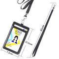 Factory Supply PP Card Holder Custom Pure Transparent Hard Plastic Badge Neck Lanyard Promotional Gift Work Name ID Card Holder