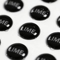 Custom Shape 3D Dome Epoxy Stickers Company Waterproof logo Sticker Epoxy Resin Printing Brushed Silver