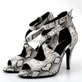 Customized Heel Shoe Dance Woman Texture Snake High Heel 4Inches
