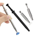 Gemstone Diamond Pick-Up Tool 4 Prongs Claws Professional Gem Catcher Holder Stainless Steel Tweezers
