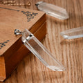 DIY Starsgem Fine Jewelry Cleasr Quartz Pear Cut Lab Grown Emerald Gemstone Pendant Necklace