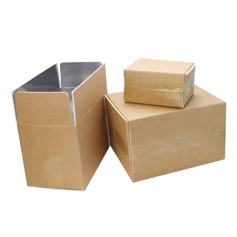 Foldable Aluminum Foil Foam Insulated Shipping Carton Boxes Perfect For Custom Food Cold Chain Transportation