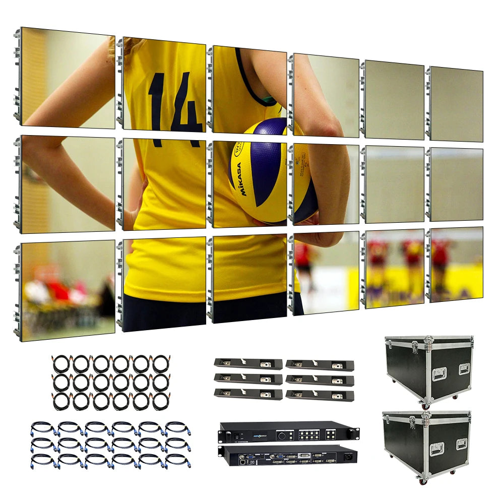 High refresh rate full color P2.604mm LED indoor display screen with 500*500 aluminium die casting cabinet